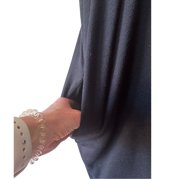 Wilfred Free Black Relaxed Tunic Dress Oversized Minimalist Pockets Size Small - Picture 6 of 8